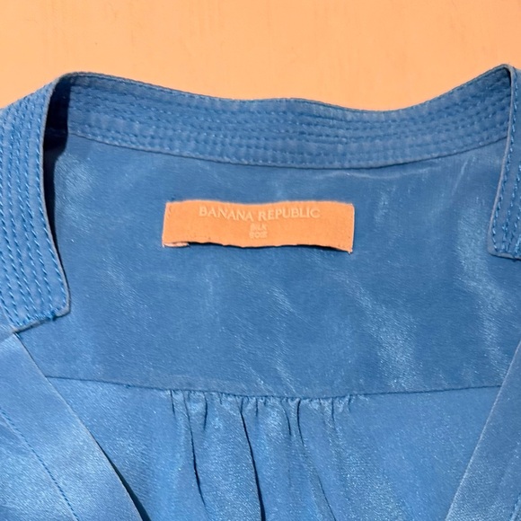 Banana Republic Vibrant Blue Sleeveless Blouse - Picture 7 of 9